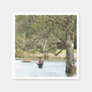 SERVIETTE EN PAPIER PÊCHE EN VOL