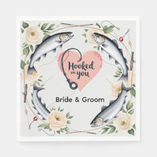 Serviette En Papier Pêche ou Weding thème pour les amateurs de pêche