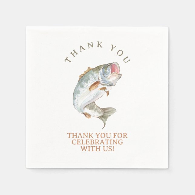 Serviette En Papier Pêche terminée (Devant)