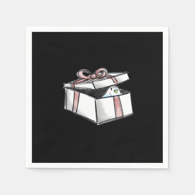 Serviette En Papier Peekabo présent (Devant)