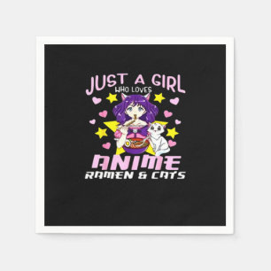 Serviette En Papier Peekaboo Anime Chibi