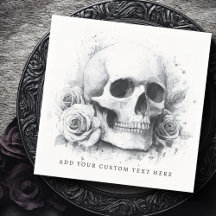 Peinture à l'aquarelle de crâne avec des roses