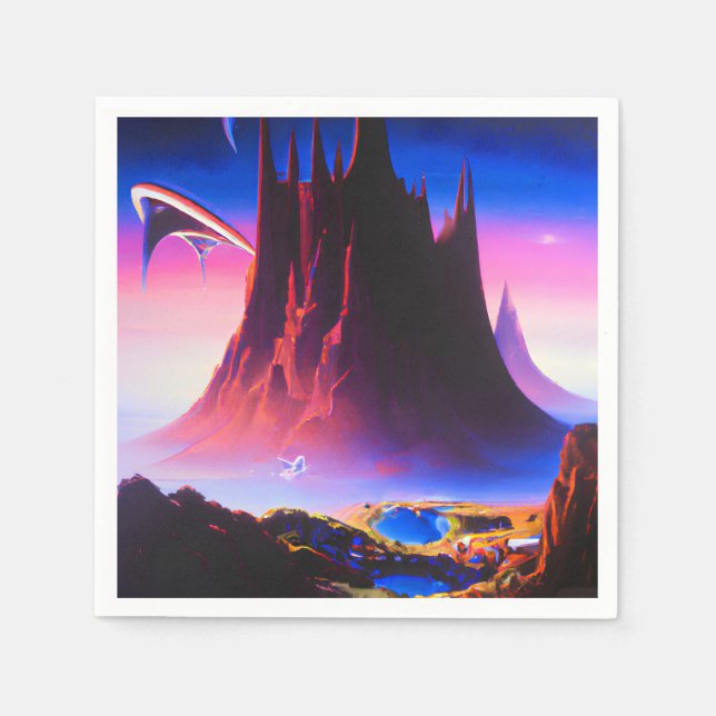 Serviette En Papier Peinture à l'huile Dream World (Devant)