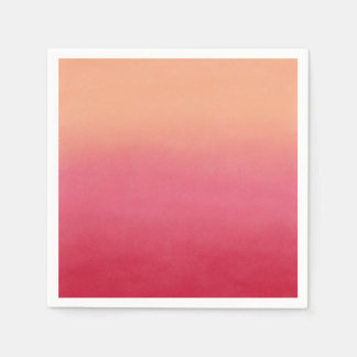 Serviette En Papier Peinture Abstraite Peach Pink Ombre