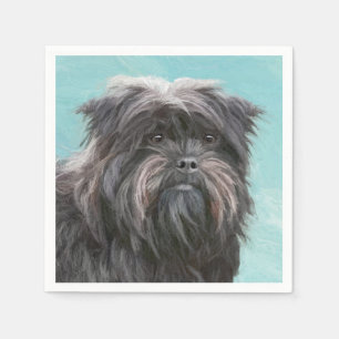 Serviette En Papier Peinture Affenpinscher - Joli art original chien