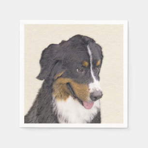 Serviette En Papier Peinture bernoise de chien de montagne - Art origi
