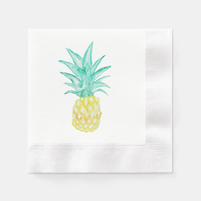 Serviette En Papier Peinture d'ananas serviettes tropicales (Devant)