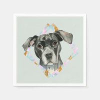 Peinture d'aquarelle "All Ears" Pit Bull Dog
