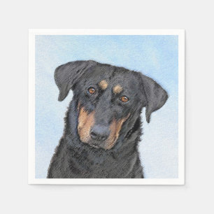 Serviette En Papier Peinture de Beauceron - Cute Original Chien Art