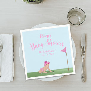 Serviette En Papier Peinture De Golf Baby Girl Sweet Caddy Baby shower