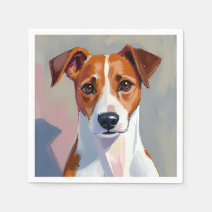 Serviette En Papier Peinture de Terrier Jack Russell Chien Animal de C