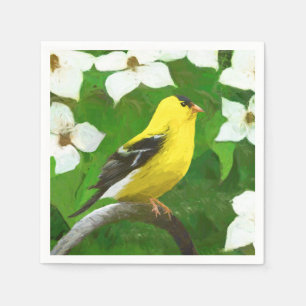 Serviette En Papier Peinture Goldfinch - Cute Original Chien Art
