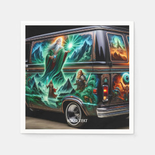 Serviette En Papier Peinture Imaginaire de voiture