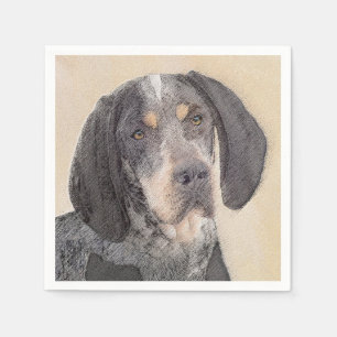 Serviette En Papier Peinture sur pilon bleu - Cute Original Dog Ar