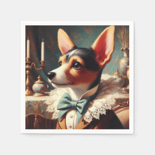 Serviette En Papier Peinture vintage Toy Fox Terrier