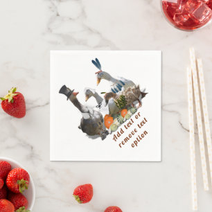 Serviette En Papier Pèlerin & Canards de Thanksgiving 