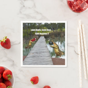 Serviette En Papier Pelouse Bowls Australie Fractionnement Happings, P