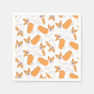 Serviette En Papier Pembroke Welsh Corgi Motif