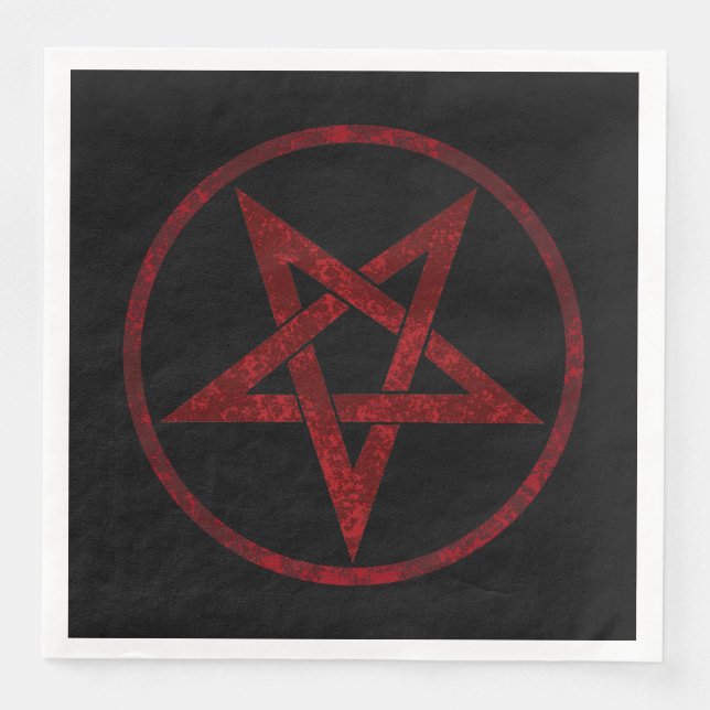 Serviette En Papier Pentagram Red Devil (Devant)