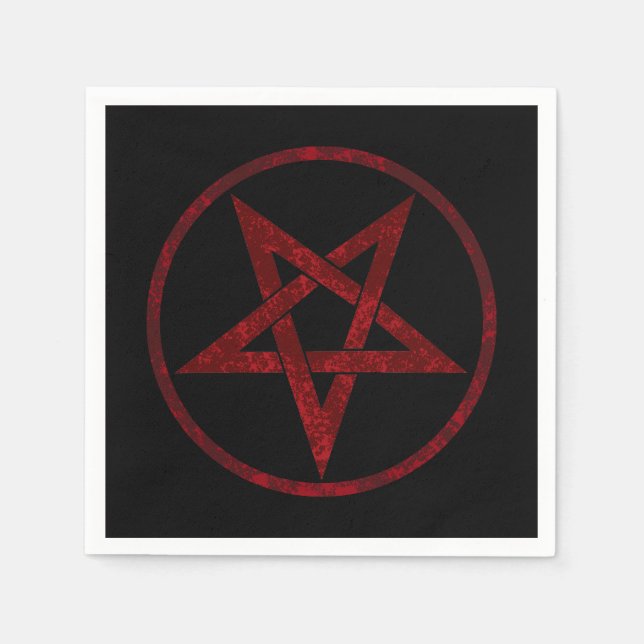 Serviette En Papier Pentagram Red Devil (Devant)
