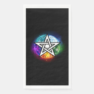 Serviette En Papier pentagramme du Wiccan