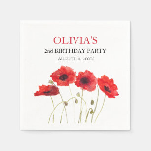 Serviette En Papier Pépites de fête du 2e anniversaire Baby Girl