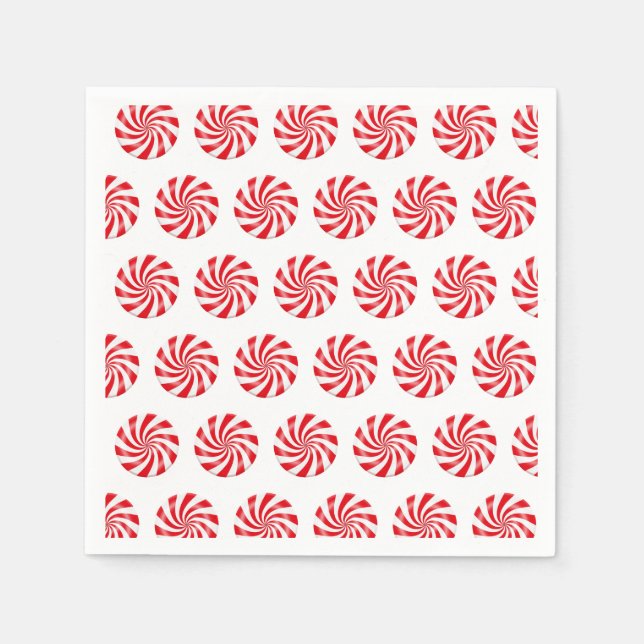 Serviette En Papier Peppermenthe dure Candy Design Papier Napkin (Devant)