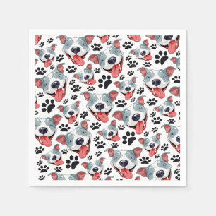 Serviette En Papier Peppy Pit Bull American Pitbull Pet Chien Chien Ch