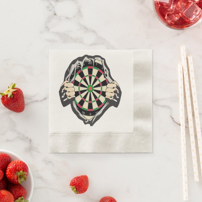 Serviette En Papier Percée vers le Bullseye - Ultimate Dartboard (En situation)