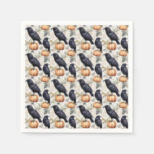 Serviette En Papier Perche et Citrouille