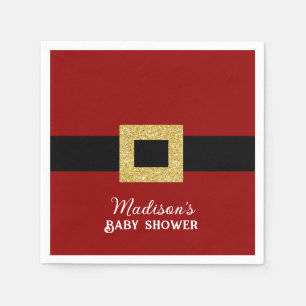 Serviette En Papier Père Noël Baby Christmas Baby shower