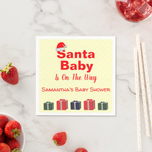 Serviette En Papier Père Noël Baby Christmas Baby shower