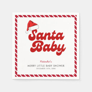 Serviette En Papier Père Noël Baby Joyeux Baby shower de Noël