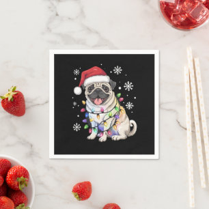 Serviette En Papier Père Noël Carlin Noël lumières Noël Amoureux des c