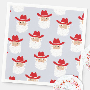 Serviette En Papier Père Noël Cow-boy Noël occidental