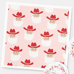 Serviette En Papier Père Noël Cowboy Noël occidental