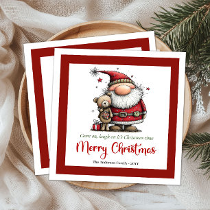 Serviette En Papier Père Noël fantaisiste et ludique Serviettes en pap
