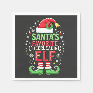Serviette En Papier Père Noël Favori Cheerled Famille Elf Correspondan