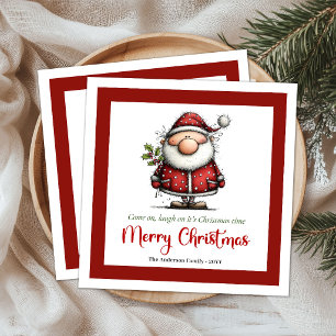Serviette En Papier Père Noël humoristique et fantaisiste Papier de No