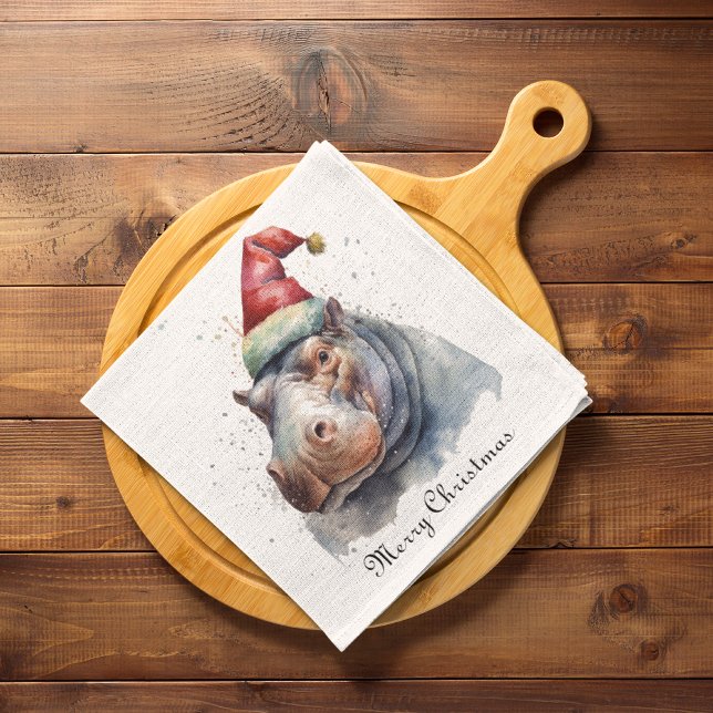 Serviette En Papier Père Noël Little Hippo, coutume (Créateur téléchargé)
