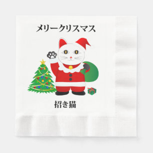 Serviette En Papier Père Noël Maneki Neko