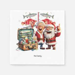 Serviette En Papier Père Noël rejoint les fans de pêche pour la fête d