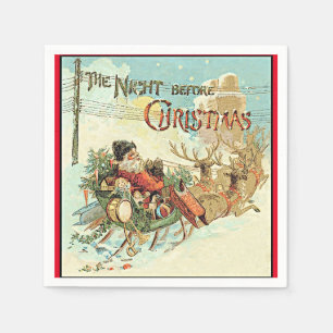 Serviette En Papier Père Noël Vintage Père Noël