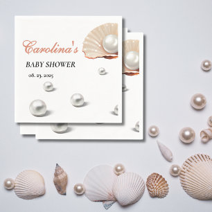 Serviette En Papier perle de l'océan sous le baby shower de mer