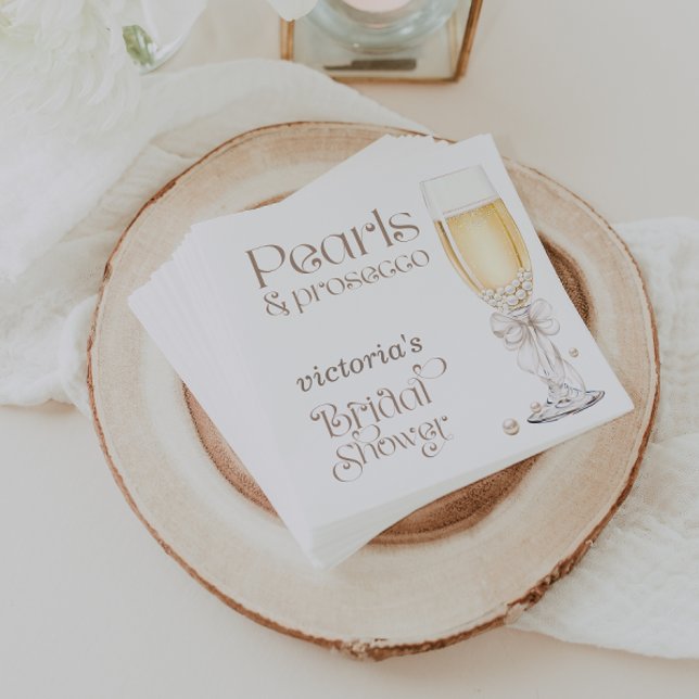 Serviette En Papier Perles et Fête des mariées de poursuites Élégant (Créateur téléchargé)