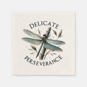 Serviette En Papier Persévérance délicate - libellule artistique