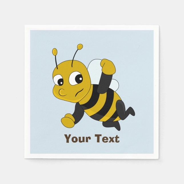Serviette En Papier Personalized bee cartoon napkins (Devant)