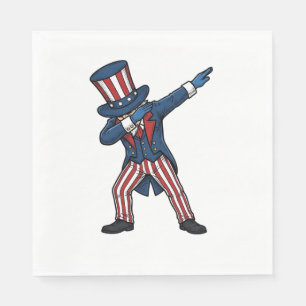Serviette En Papier Personnage patriotique Dabbing Design vectoriel vi