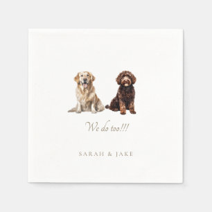 Serviette En Papier Personnalisé 2 Animaux Mariages