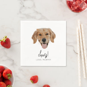 Serviette En Papier Personnalisé Chien Mariage Cocktail Napkins  Chefs
